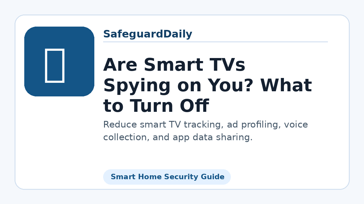 Are Smart TVs Spying on You? What to Turn Off